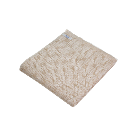Dhanvi Patterned Cashmere Blanket - Tan