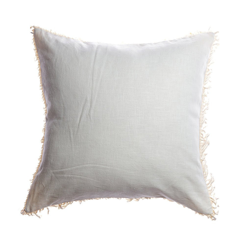 Knotted Fringe Pillow 100% Linen