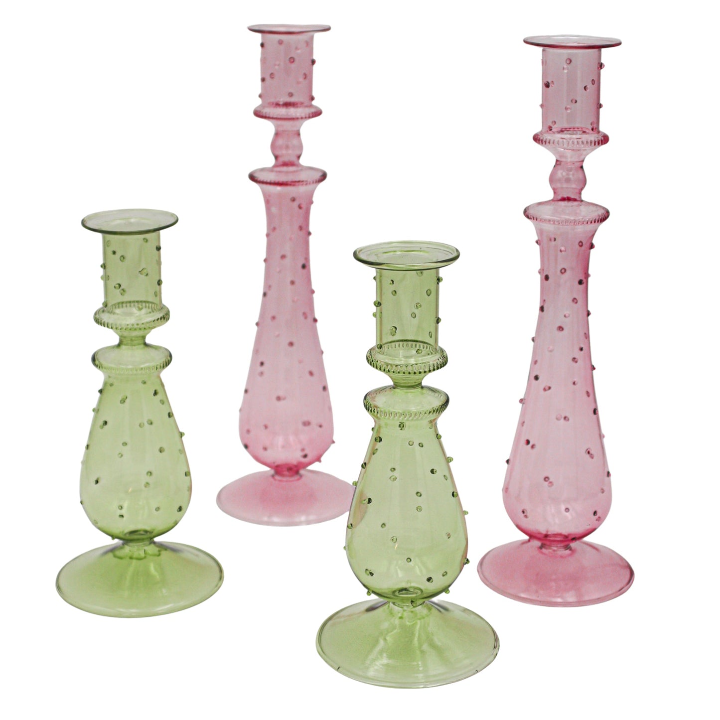 Olive Grove Dotty Candle Holder - Pair