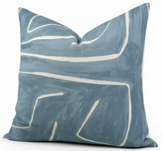 Ready to Ship, 20x20, Graffito Pillow Cover in Sky
