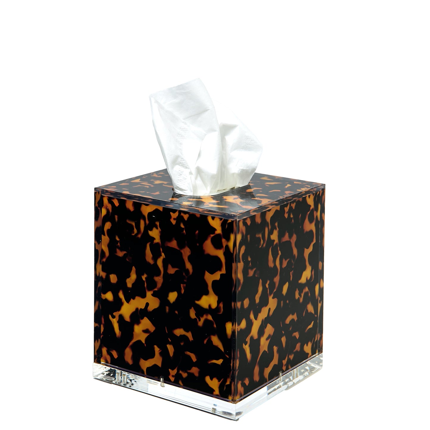 Tortoise Acrylic Tissue Box