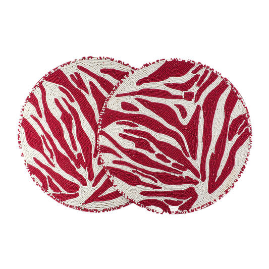 Red & White Placemats Set of 2