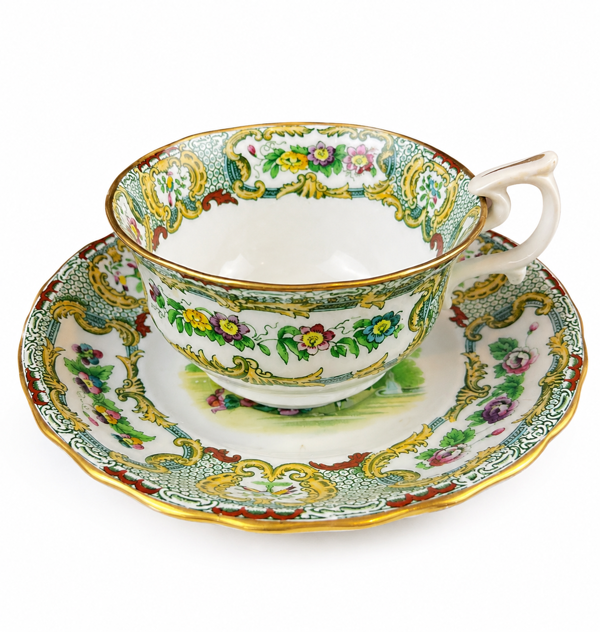 Tiffany and Co. Tea or Coffee Set. Chinoiserie or Asian Hand Painted Motif. Set of 4