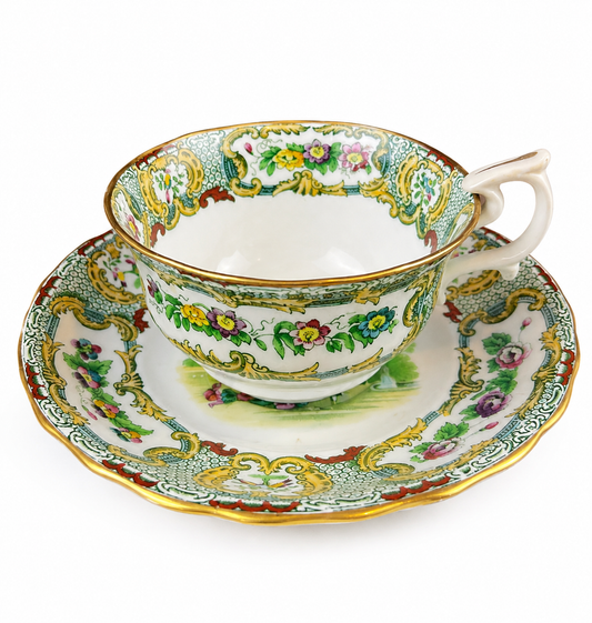 Tiffany and Co. Tea or Coffee Set. Chinoiserie or Asian Hand Painted Motif. Set of 4