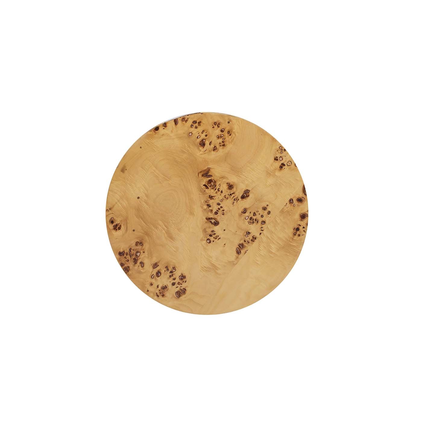 22' Accent Pillar Side Table Warm Natural Brown Burl Wood