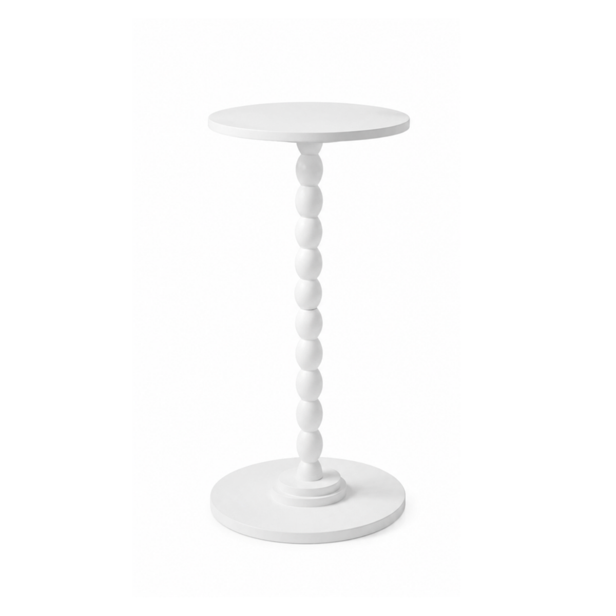 Small Drink Pedestal Table in White