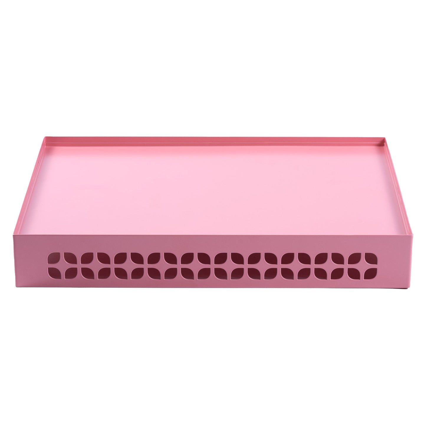Breeze Block Metal Serving Tray Rectangular-Pink