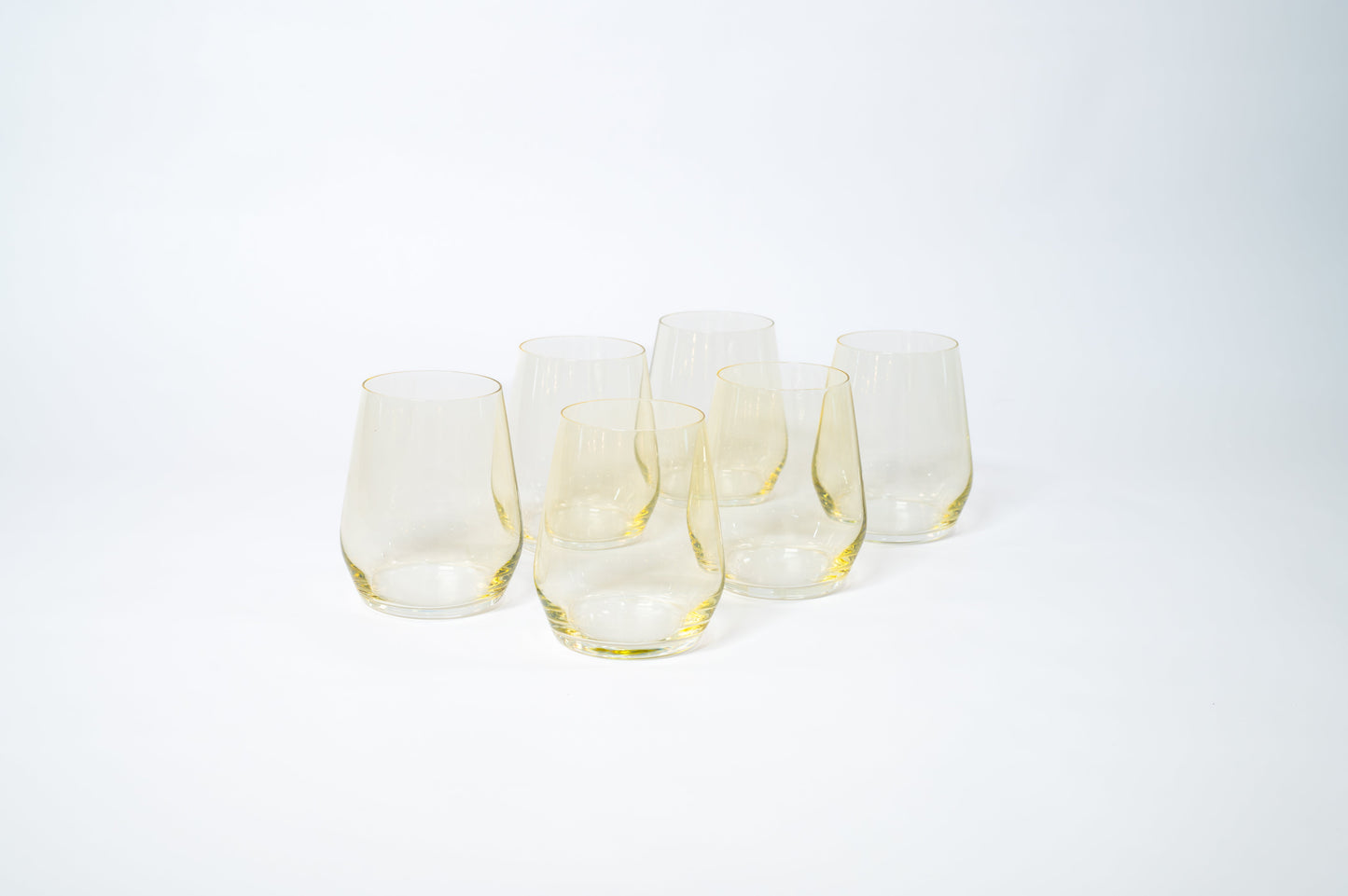 Lemon Drop - Colored Wine Glass by Glasshauseco
