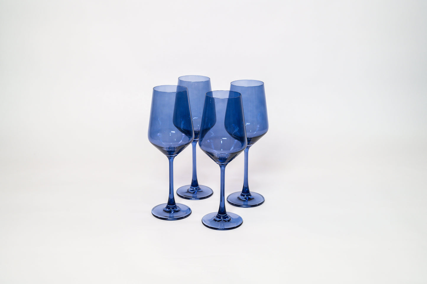 Indigo Colored Wine Glass by Glasshauseco