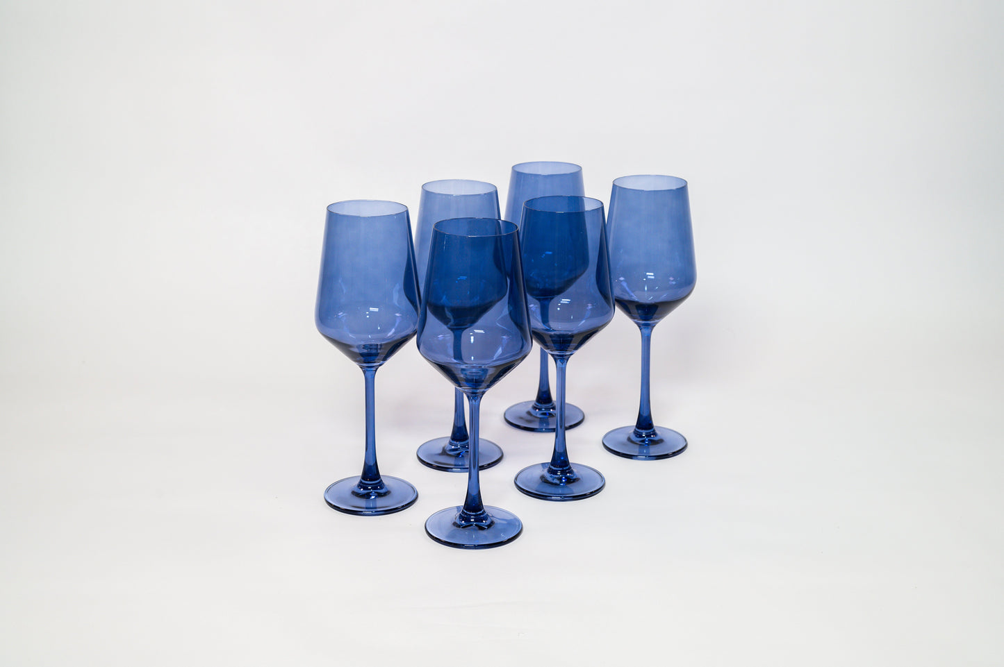 Indigo Colored Wine Glass by Glasshauseco