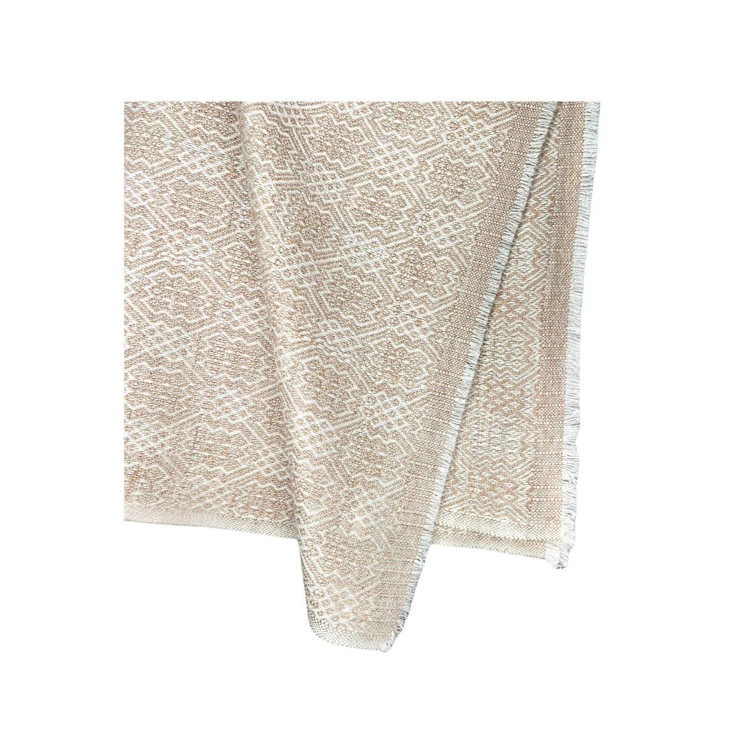 Dhanvi Patterned Cashmere Blanket - Tan