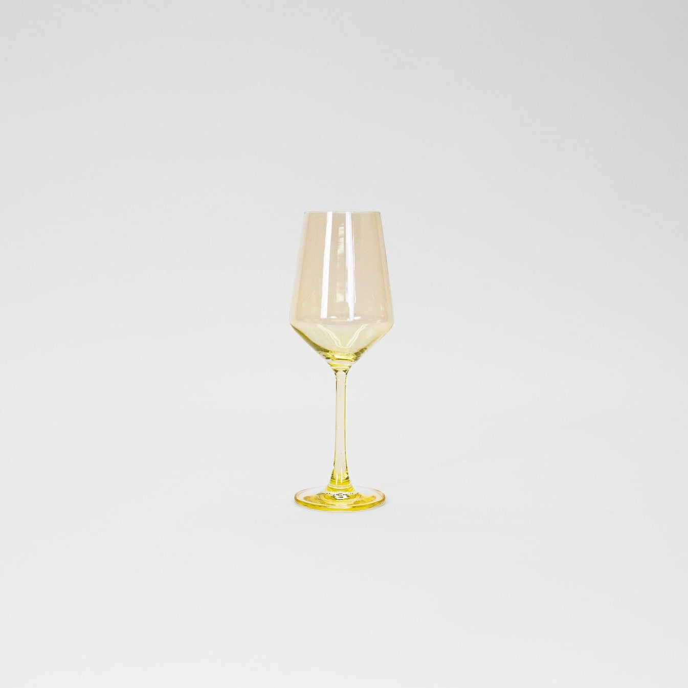 Lemon Drop - Colored Wine Glass by Glasshauseco