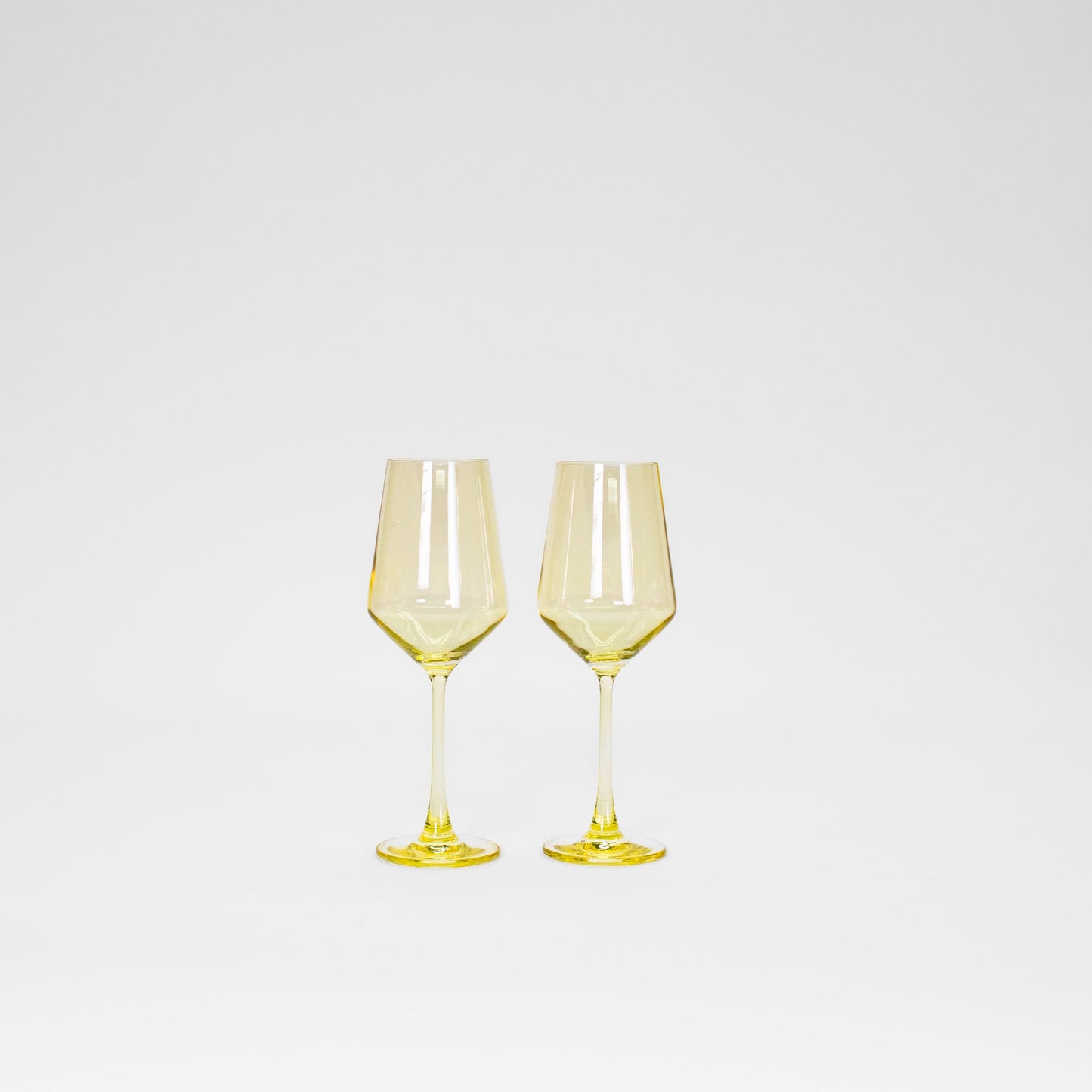 Lemon Drop - Colored Wine Glass by Glasshauseco