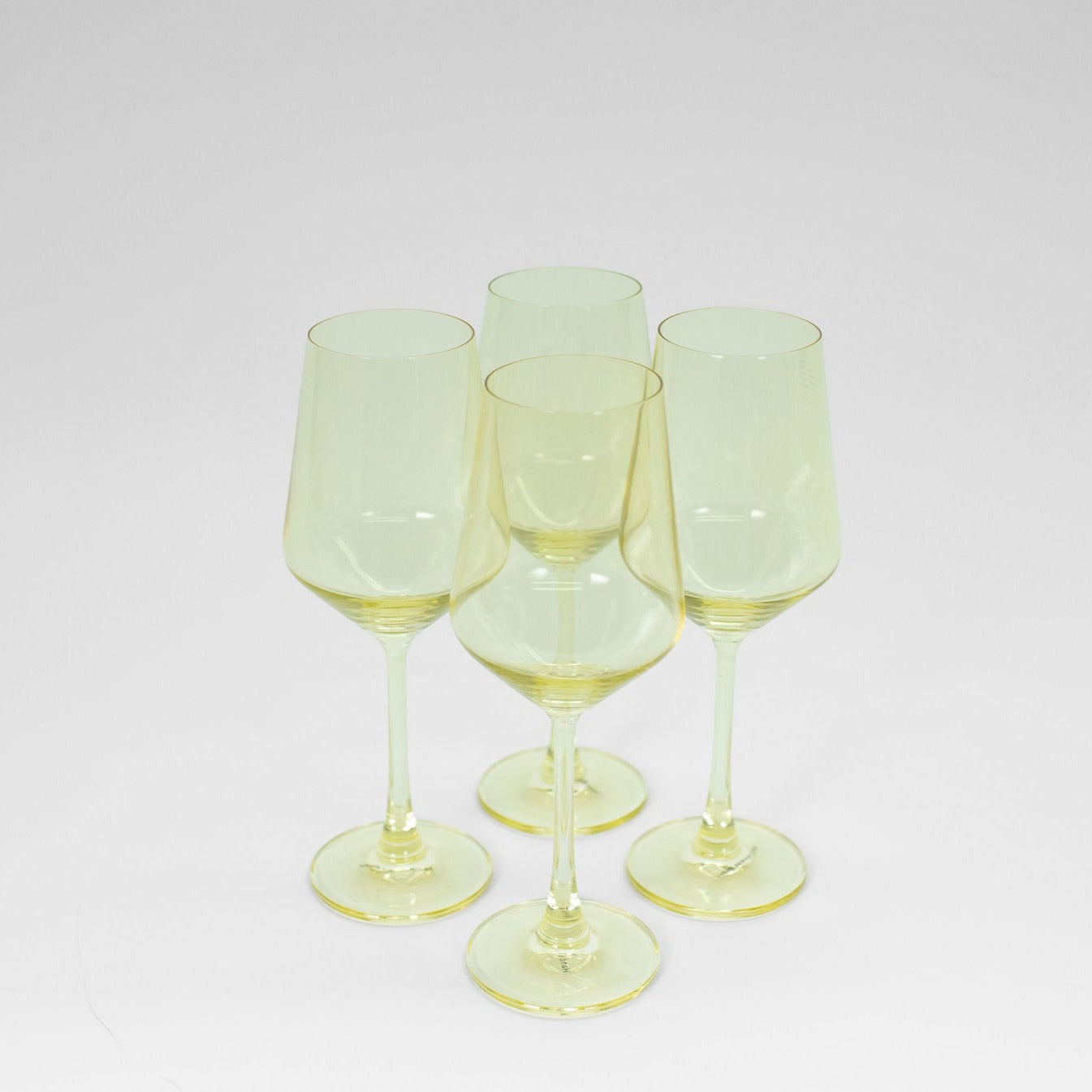 Lemon Drop - Colored Wine Glass by Glasshauseco