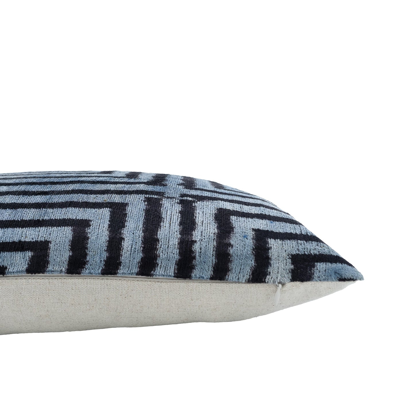 Manhattan Silk Velvet Ikat Throw Pillow Cover 16 X 24