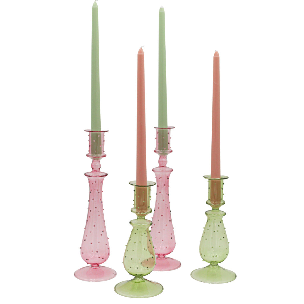 24 Extra Tall Pistachio Cream Taper Candle - 6 Packs of 4