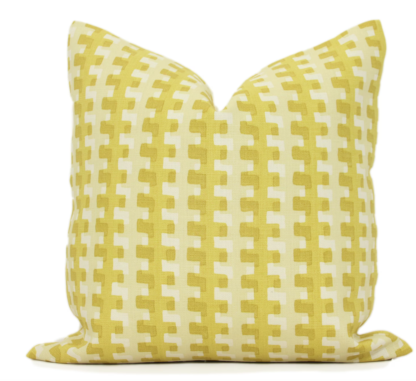 Lemon Yellow Linen Pillow Cover: Christopher Farr Raoul Dufy Plaid Cremaillere