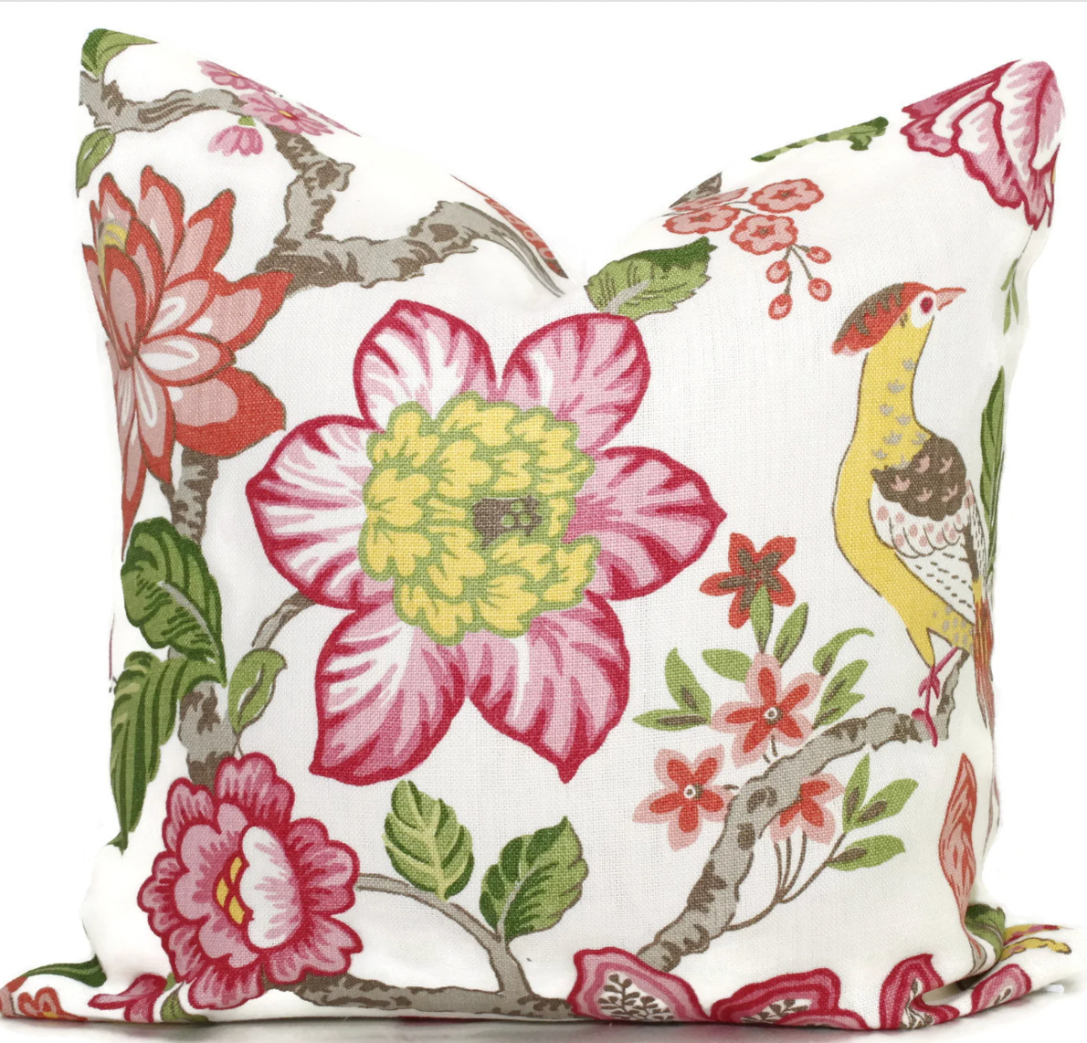 Schumacher Huntington Gardens Pillow Cover: Pink Floral Toss