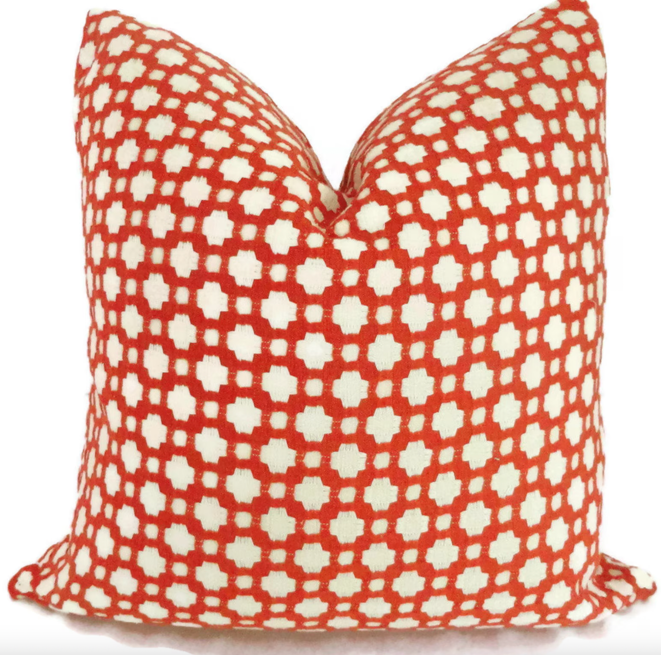 Schumacher Betwixt Pillow Cover: Red Orange Toss Pillow