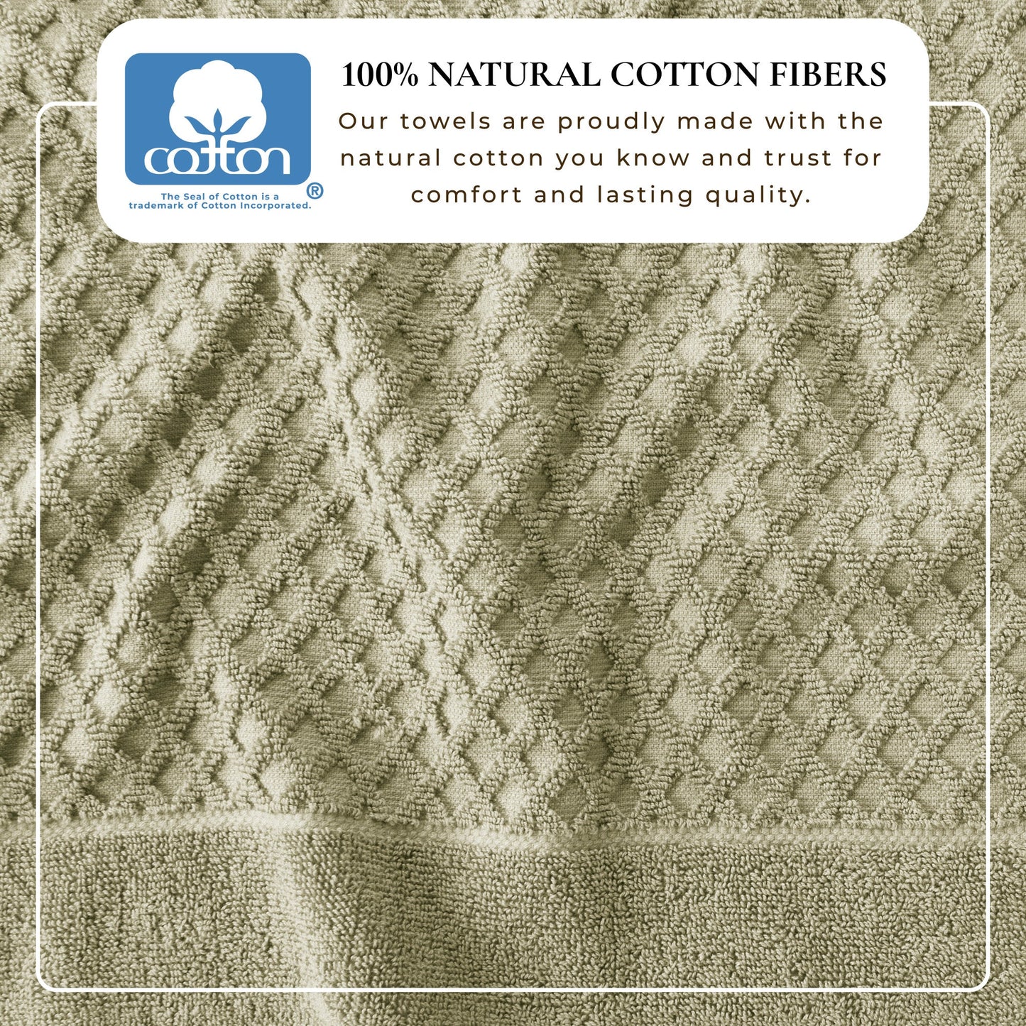 Cotton Diamond Waffle Weave Bath Towel Set - Grayson Collection