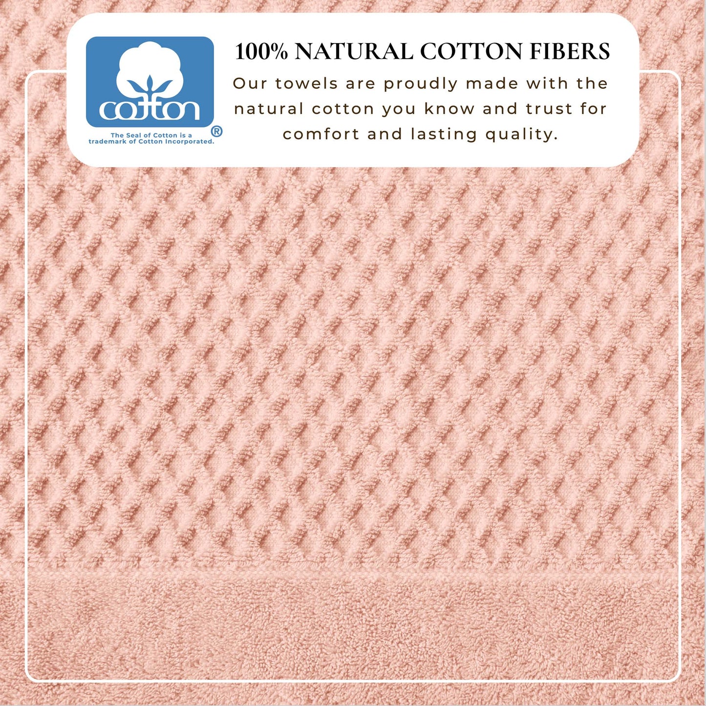 Cotton Diamond Waffle Weave Bath Towel Set - Grayson Collection