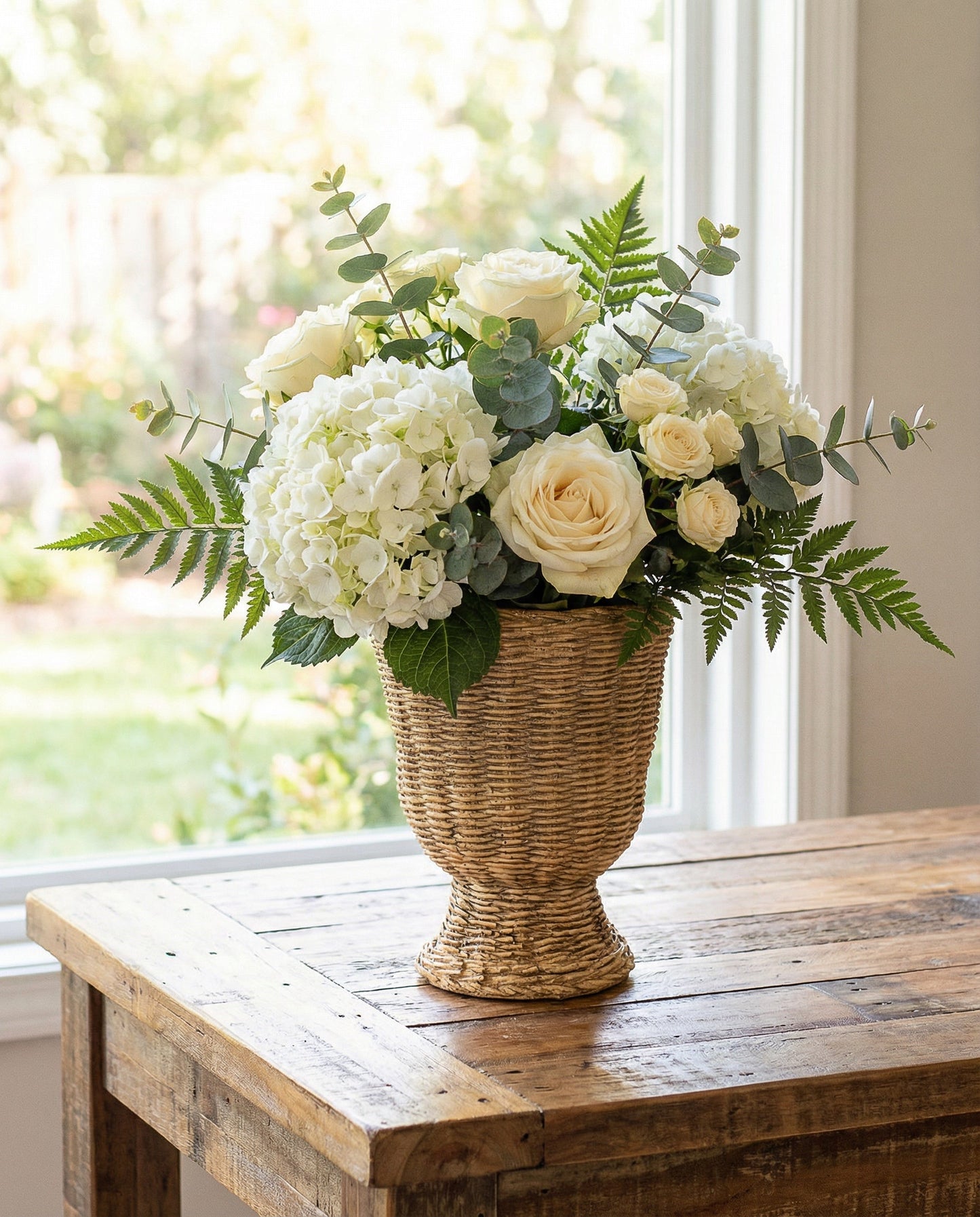Woven Basket Texture Cement Planter