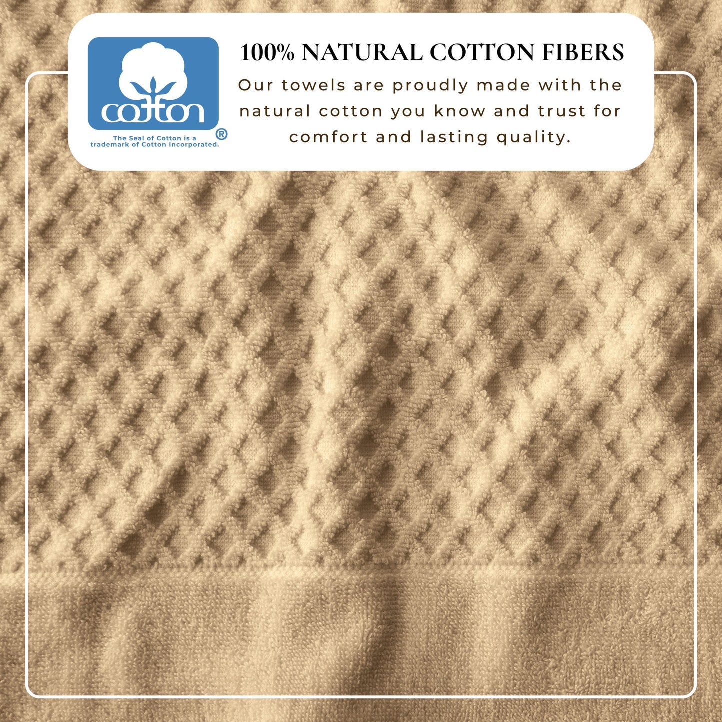 Cotton Diamond Waffle Weave Bath Towel Set - Grayson Collection