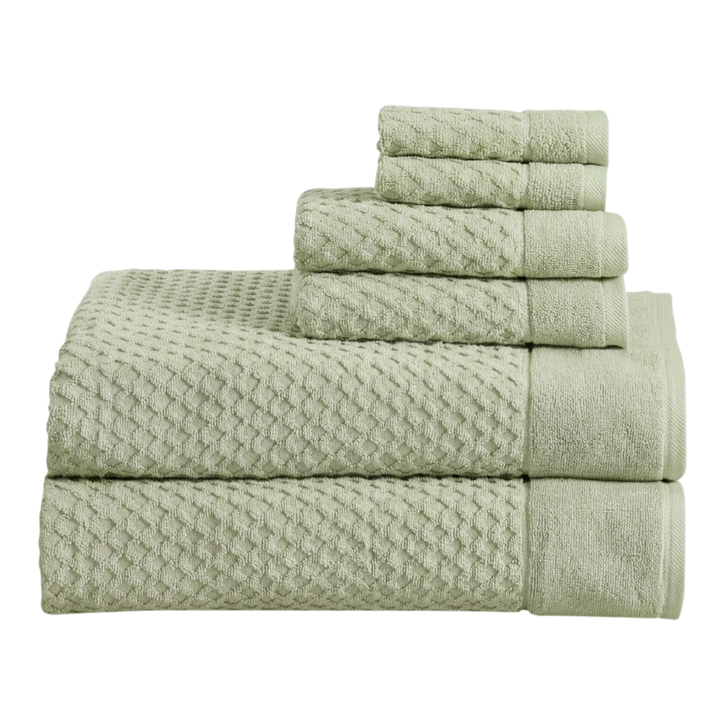 Cotton Diamond Waffle Weave Bath Towel Set - Grayson Collection
