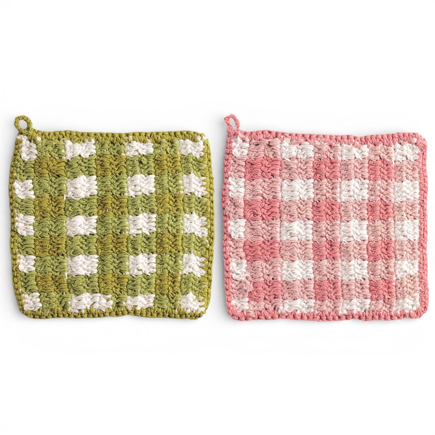 Crochet Pastel Check Pot Holder