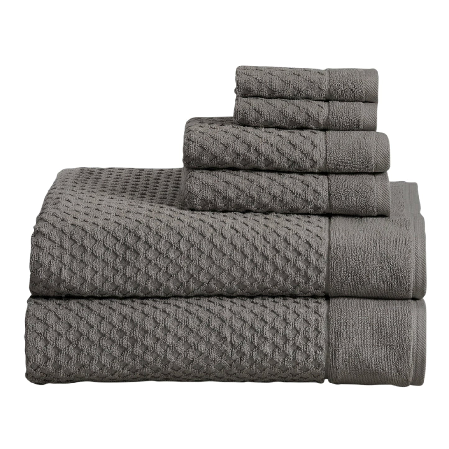 Cotton Diamond Waffle Weave Bath Towel Set - Grayson Collection