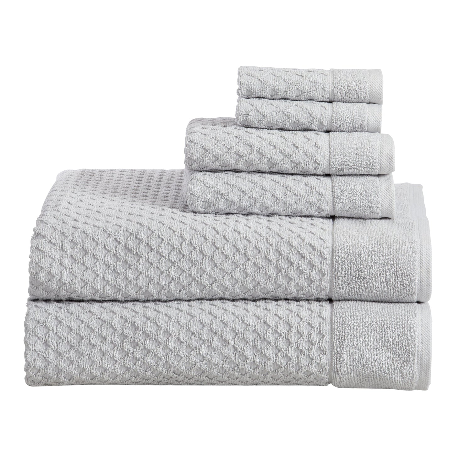 Cotton Diamond Waffle Weave Bath Towel Set - Grayson Collection
