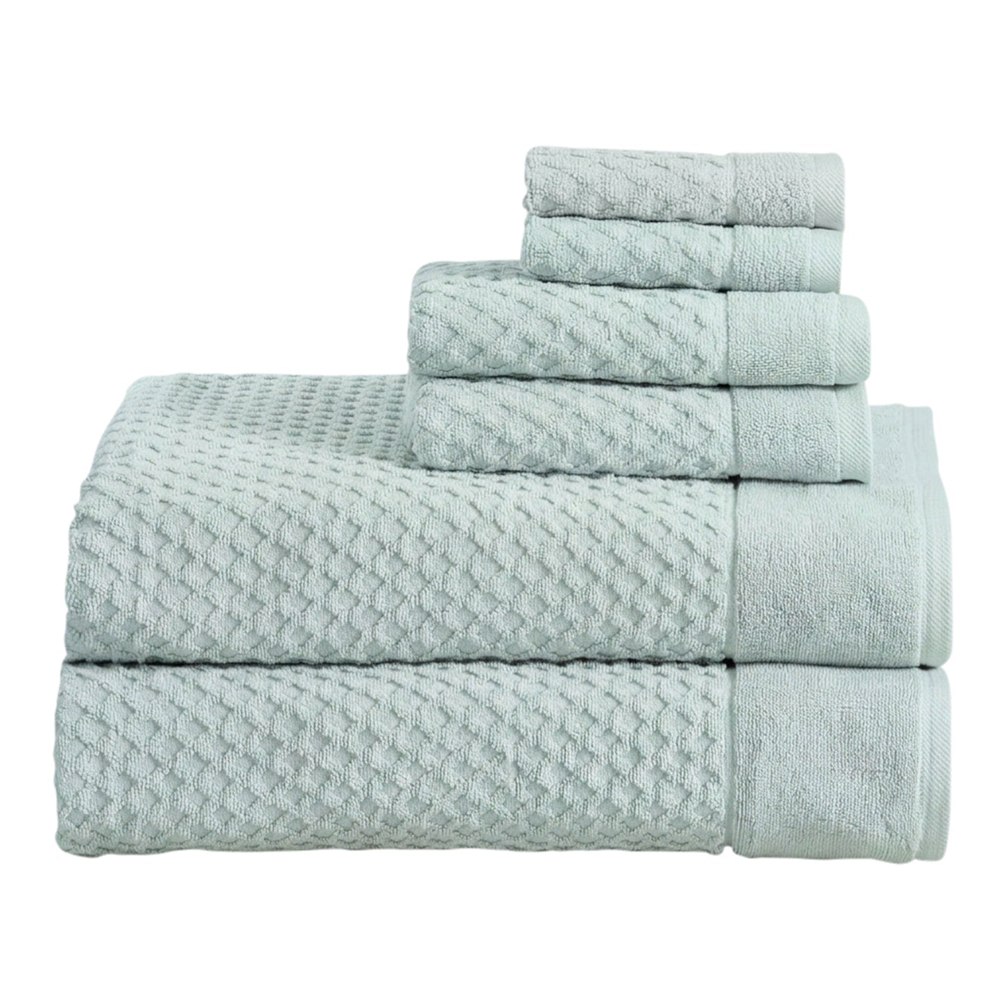 Cotton Diamond Waffle Weave Bath Towel Set - Grayson Collection