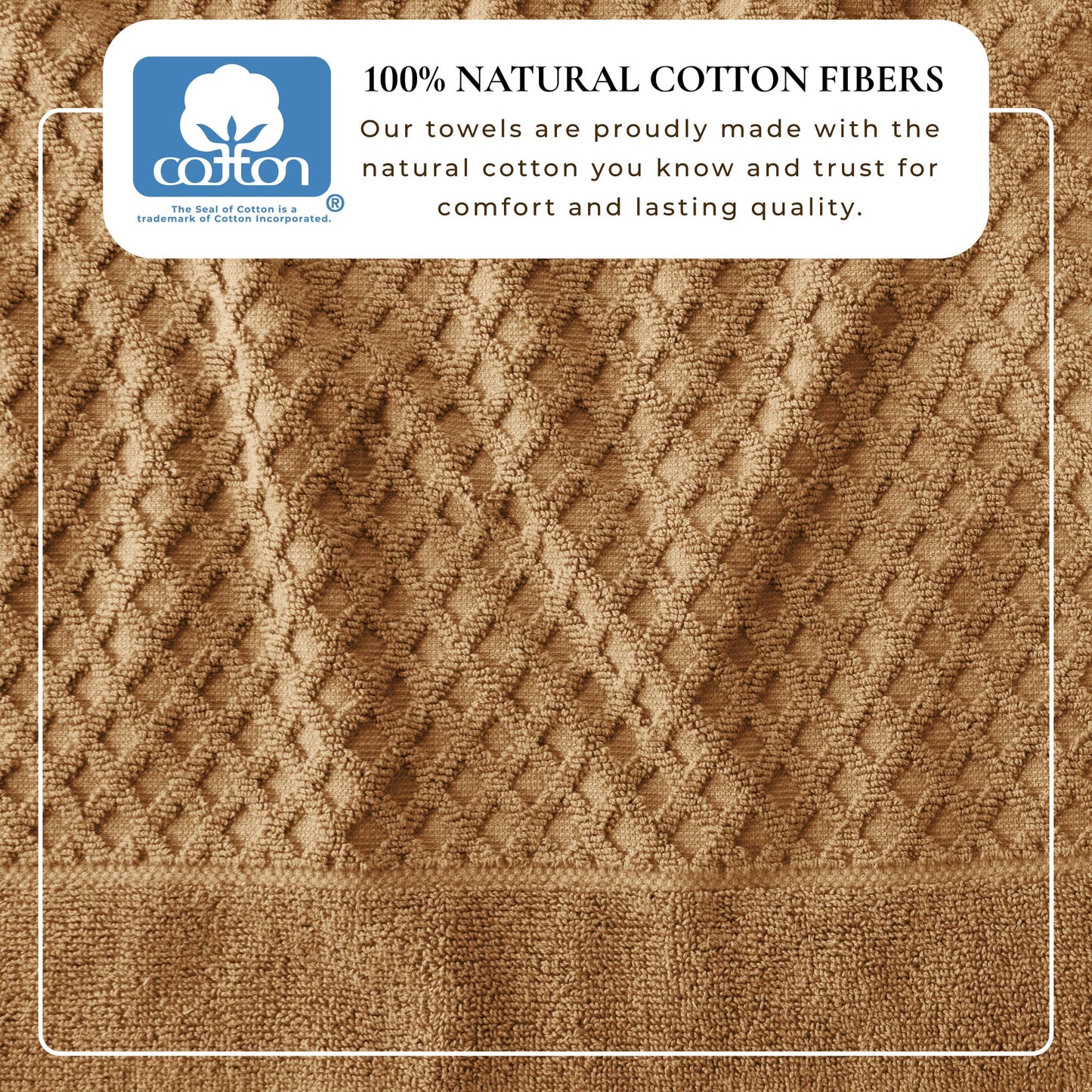 Cotton Diamond Waffle Weave Bath Towel Set - Grayson Collection