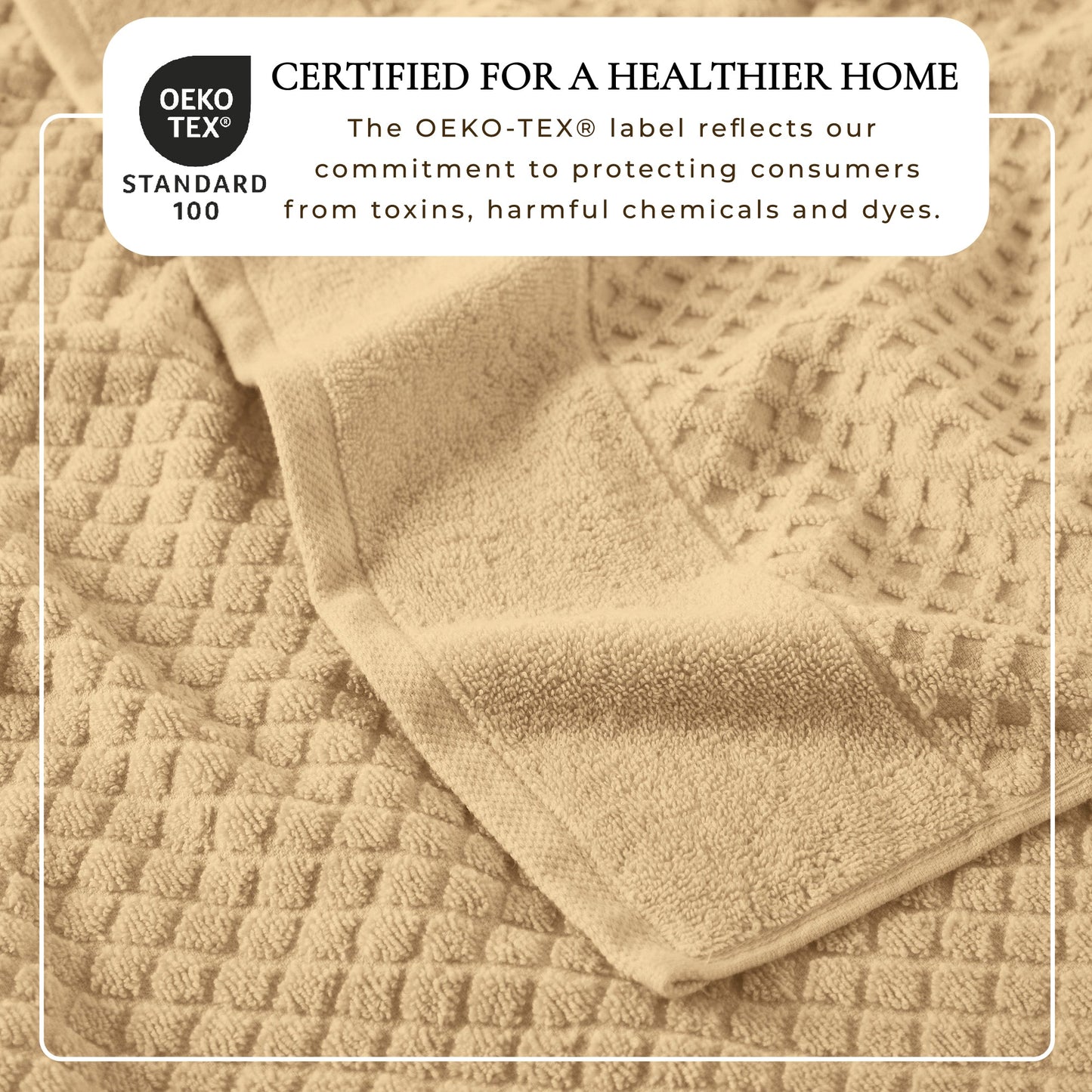 Cotton Diamond Waffle Weave Bath Towel Set - Grayson Collection