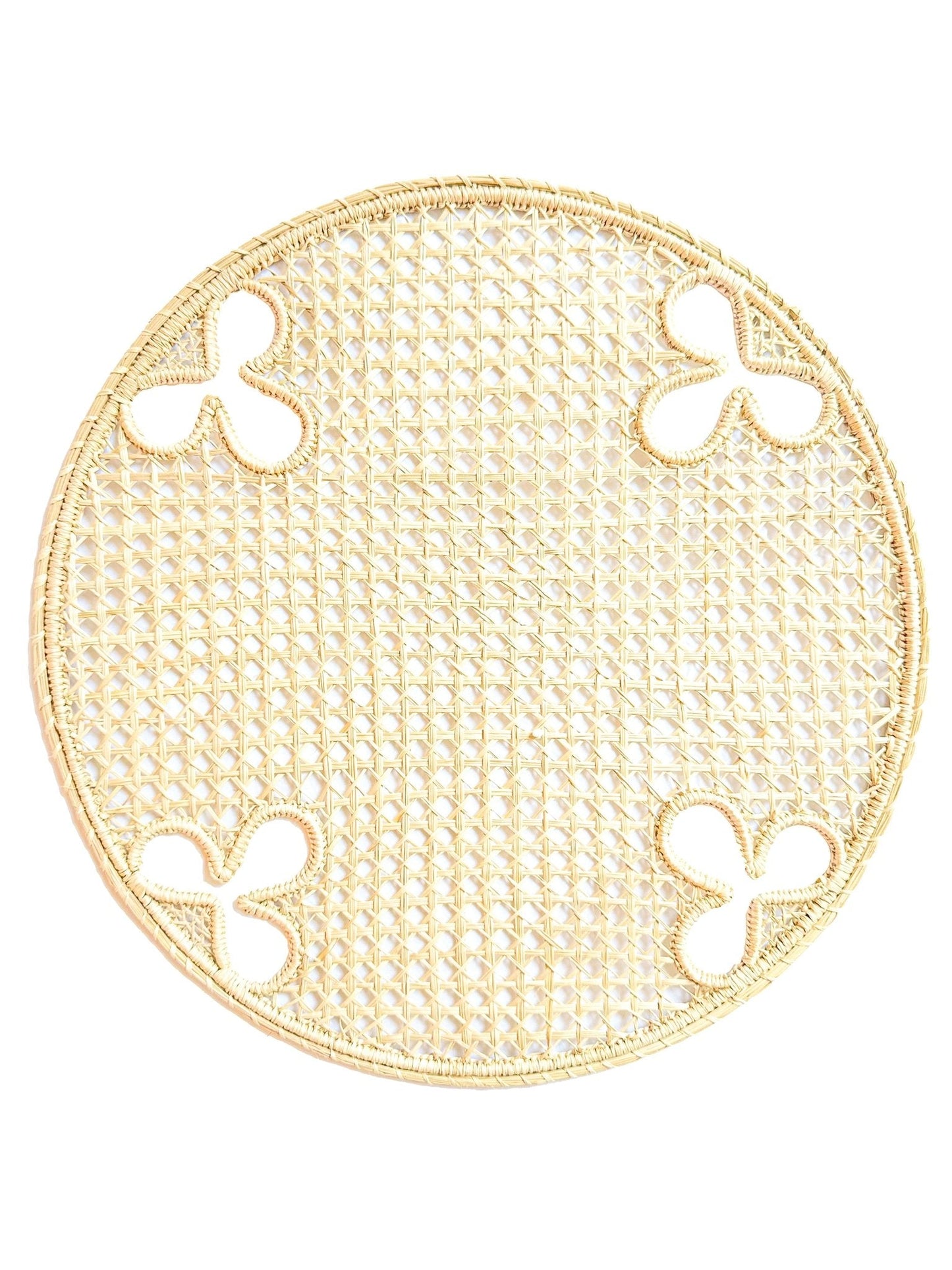 Handwoven Olive Motif Iraca Charger