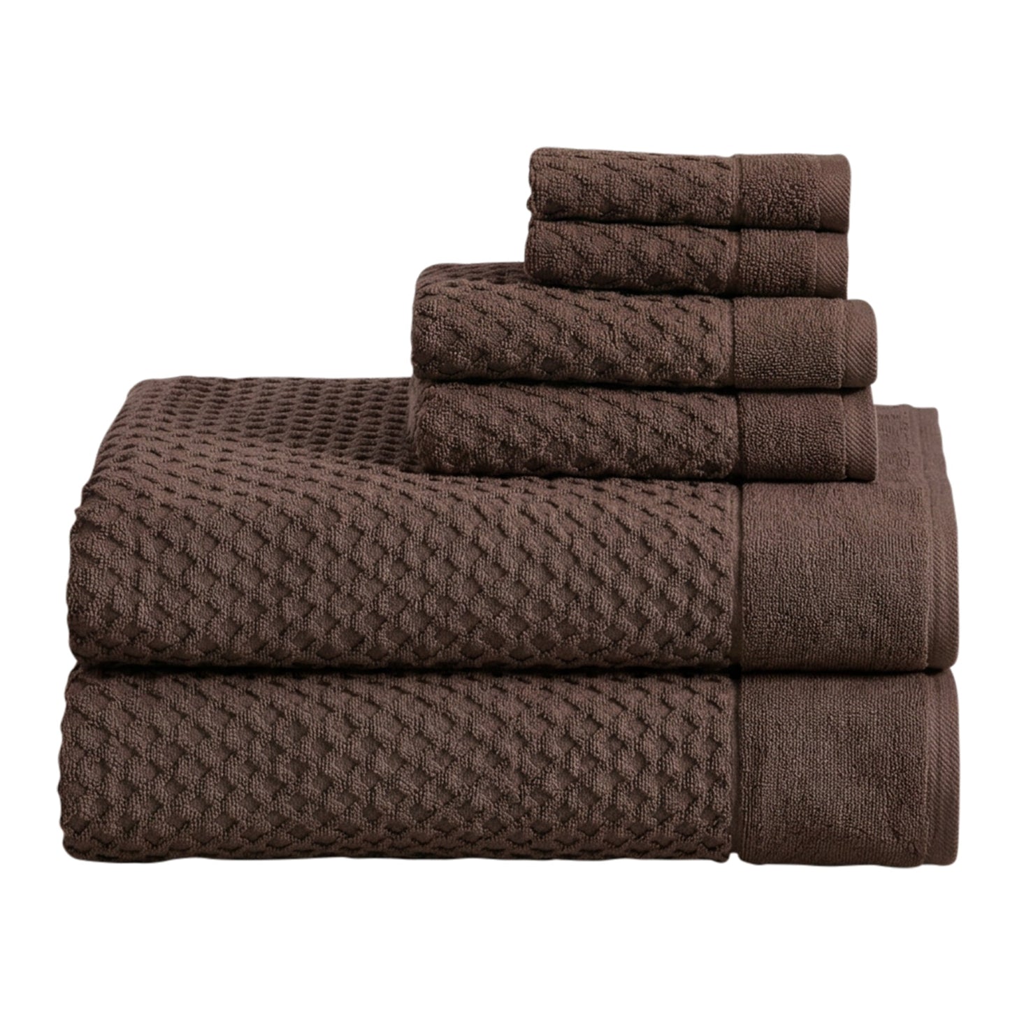 Cotton Diamond Waffle Weave Bath Towel Set - Grayson Collection
