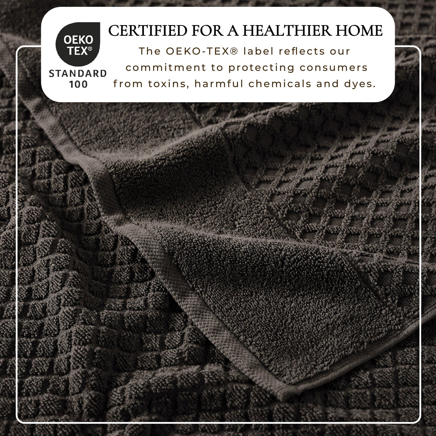 Cotton Diamond Waffle Weave Bath Towel Set - Grayson Collection