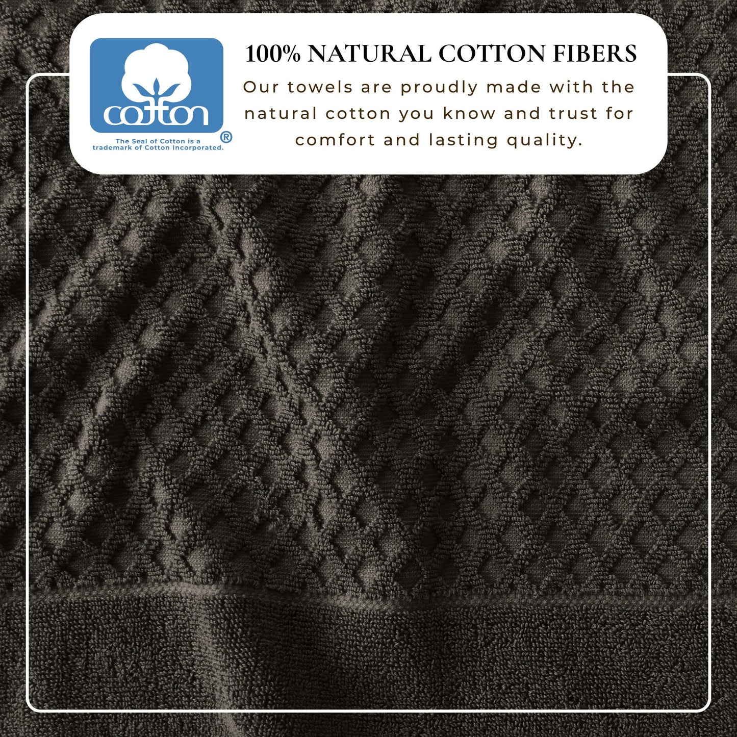 Cotton Diamond Waffle Weave Bath Towel Set - Grayson Collection