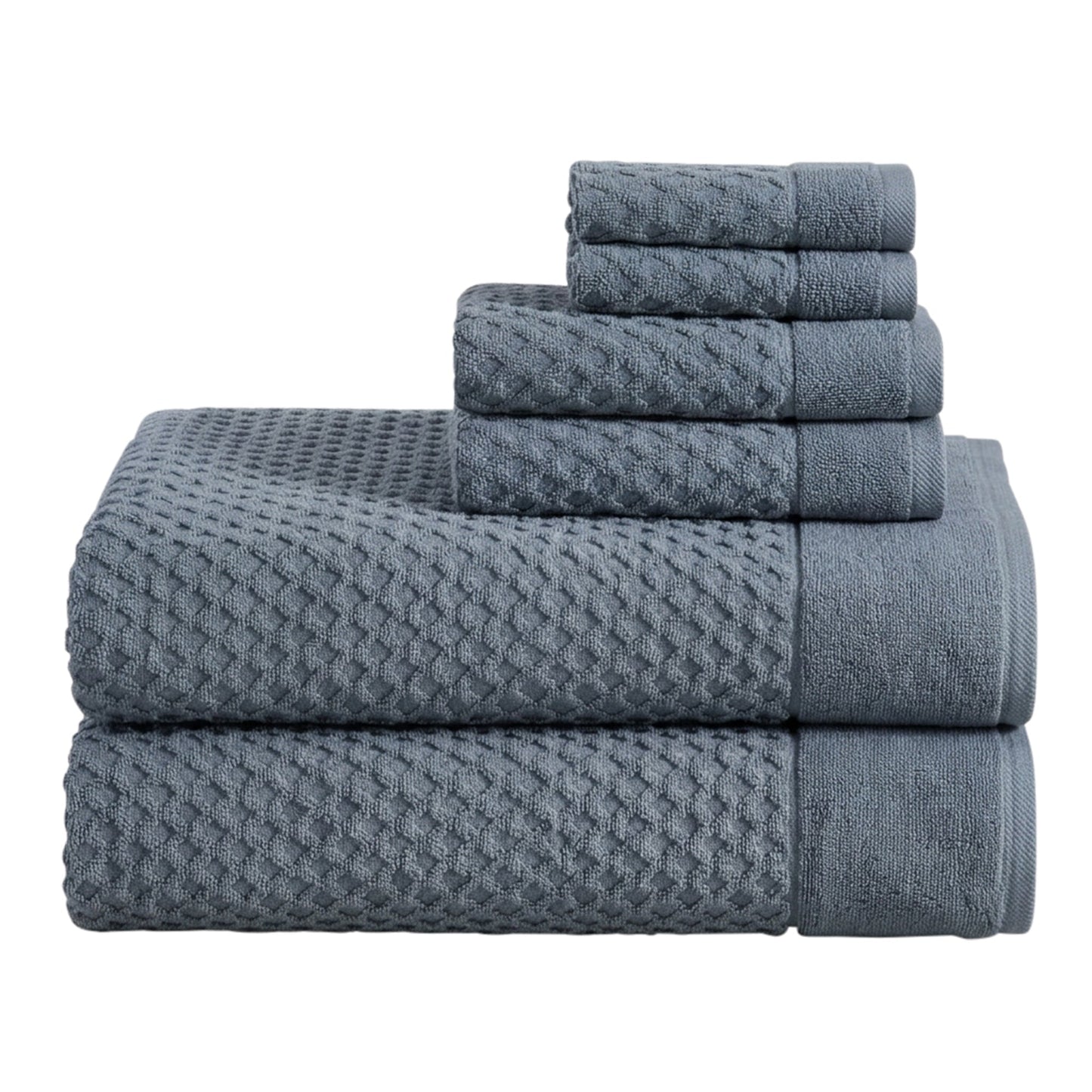 Cotton Diamond Waffle Weave Bath Towel Set - Grayson Collection