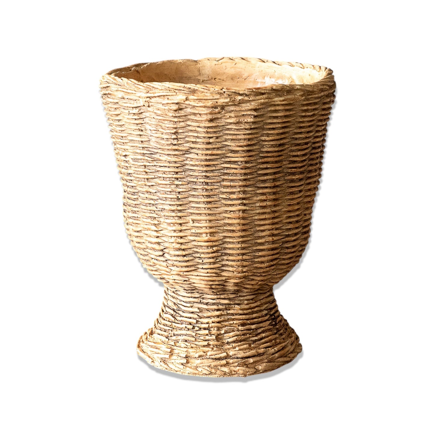 Woven Basket Texture Cement Planter