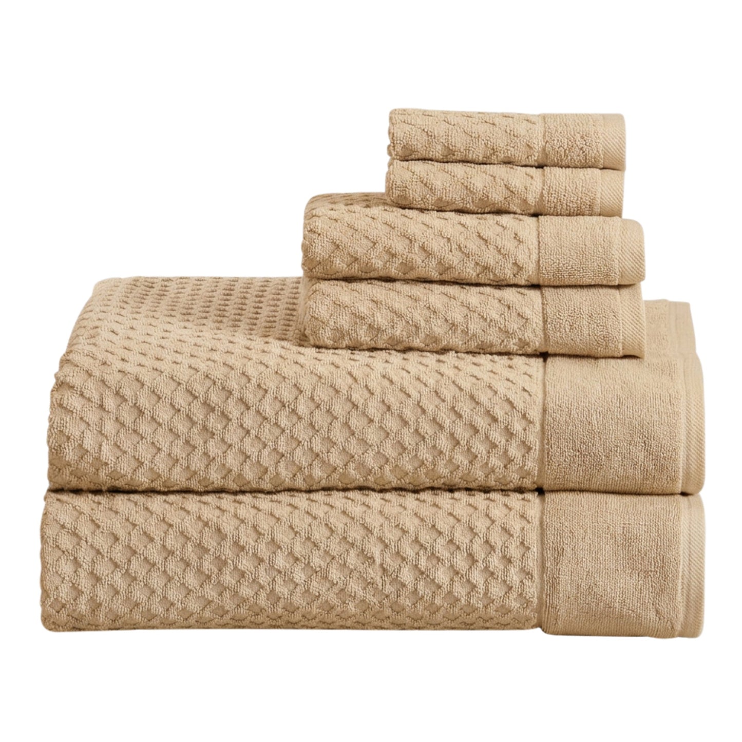 Cotton Diamond Waffle Weave Bath Towel Set - Grayson Collection