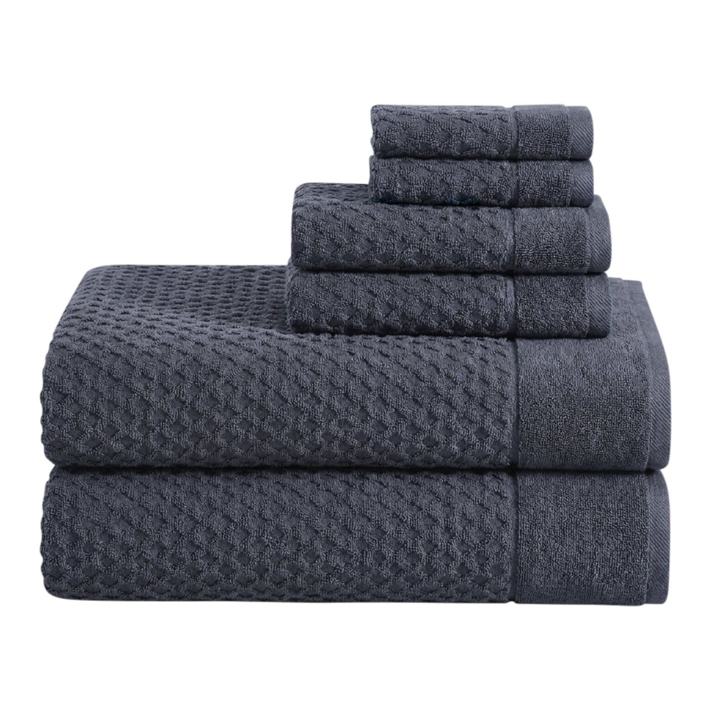 Cotton Diamond Waffle Weave Bath Towel Set - Grayson Collection