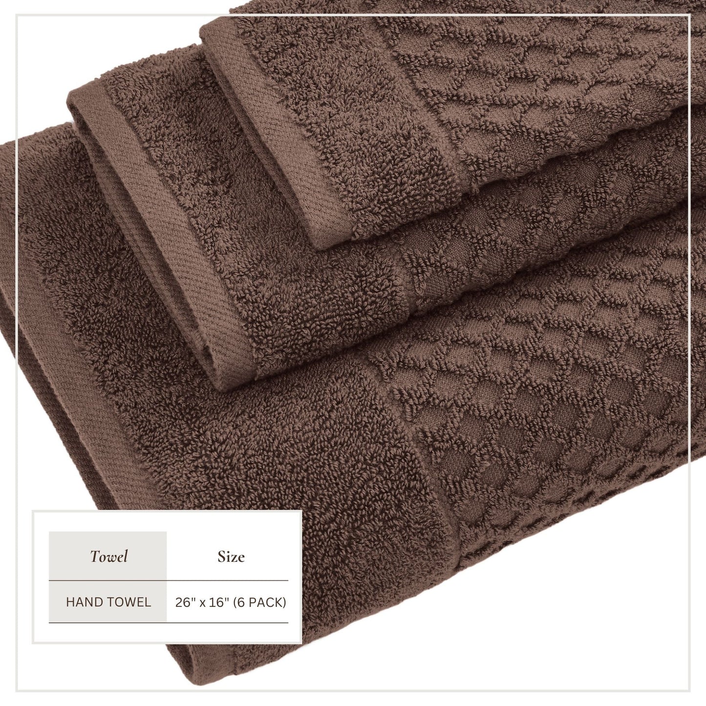 Cotton Diamond Waffle Weave Bath Towel Set - Grayson Collection